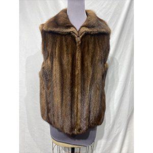 mahogany mink vest  zipper (81079)